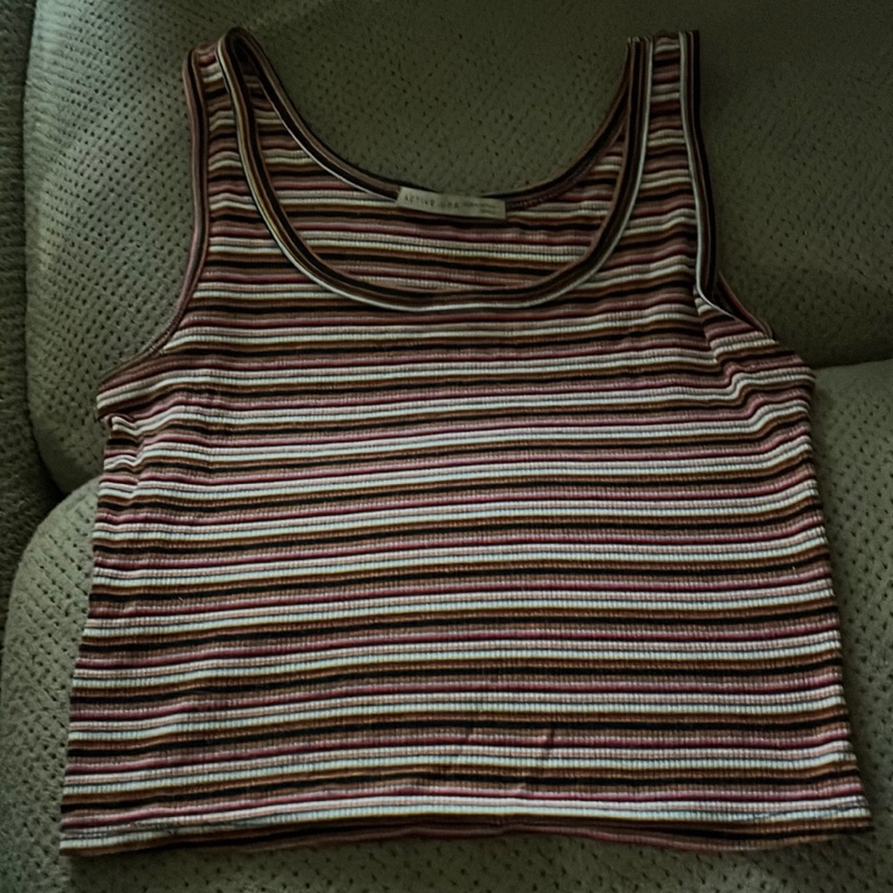 Striped cropped tank